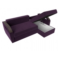 Угловой диван Форсайт (велюр фиолетовый) - Изображение 1
